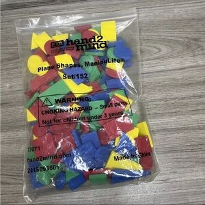 ETA Hand2Mind ManipuLite Foam Plane Shapes Set of 148 Pieces Growing Minds